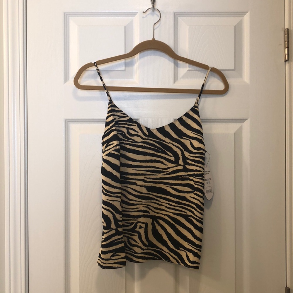 Scoop zebra print camisole XS NWT